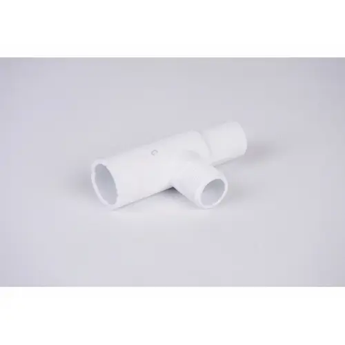 1" White Sch 40 Pvc Manifold Tee Slip X Spg X Mipt