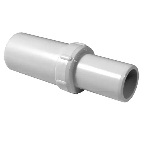 .75" X .5" Spigot X Spigot Push Fitting Reducer Coupling White