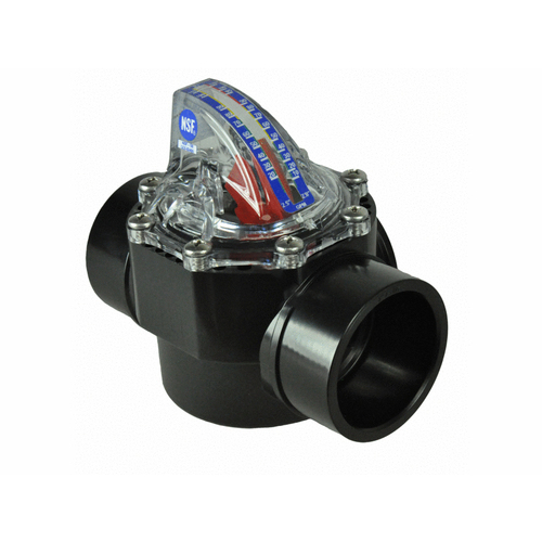 2" - 2.50" Flowvis Flowmeter With Safety Flapper Black