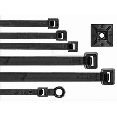 100/pk 11" Black Nylon Cable Ties