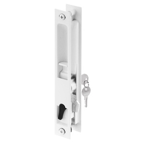 Crl C1129 White Keyed Flush Mount Handle Set 6 5 8 Screw Holes