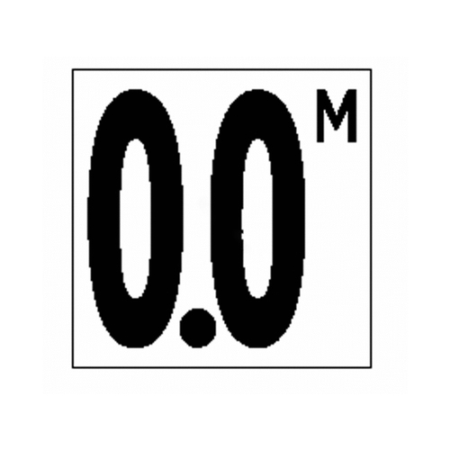 5in Non-skid Metric 0.0 M Depth Marker