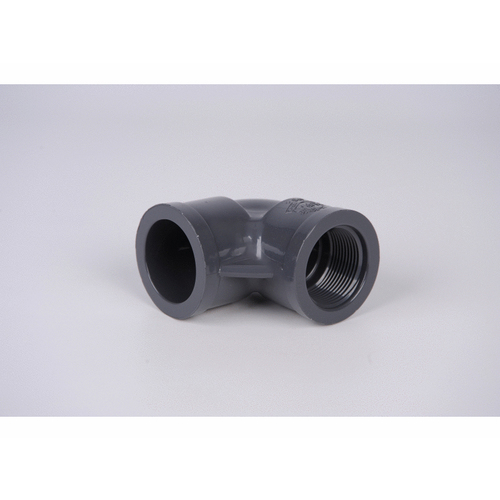 1.25" Black Sch 80 Pvc 90 Degree Elbow Slip X Fipt