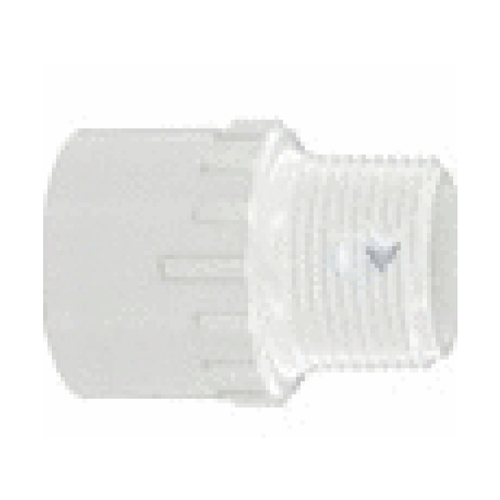 1.25" White Sch 40 Pvc Male Adapter Mipt X Slip