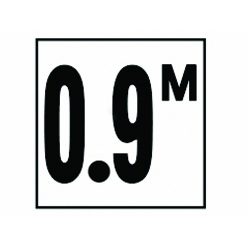 4in Non-skid Metric 0.9 M Depth Marker White