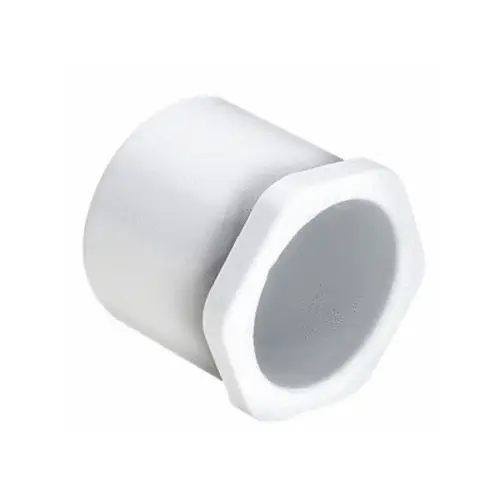 3" X 1" Sch40 Pvc Flush Style Reducer Bushing Spigot X Spigot White