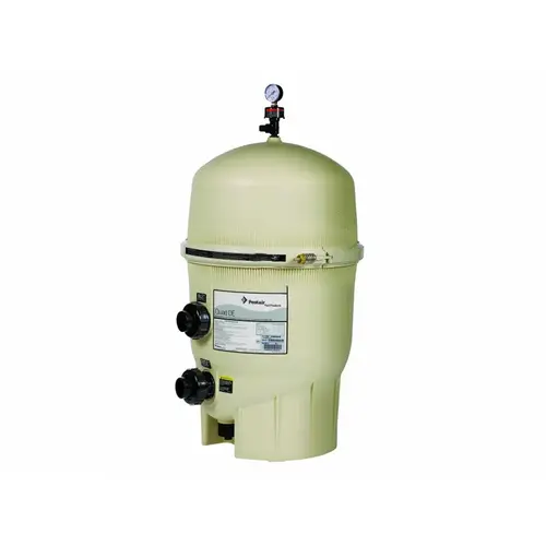 Pentair 188594 Quad D.E. Cartridge Style Filter, 100 sq. ft, 21.5" Diam, 150 GPM, 115,200 gallons