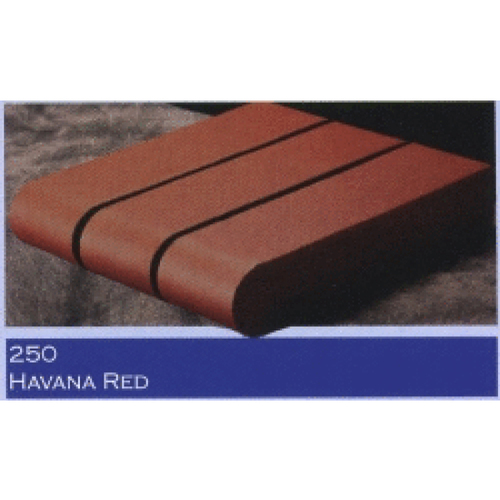 3 5/8" X 12 1/2" X 1 1/4" Havana Red Safety Grip Brick Coping