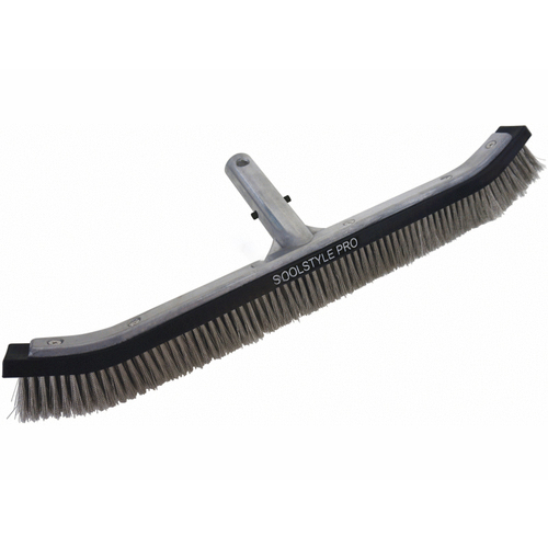 PoolStyle K204BU/SS/SCP 18" Professional Wall & Algae Brush With Stainless Steel Bristles