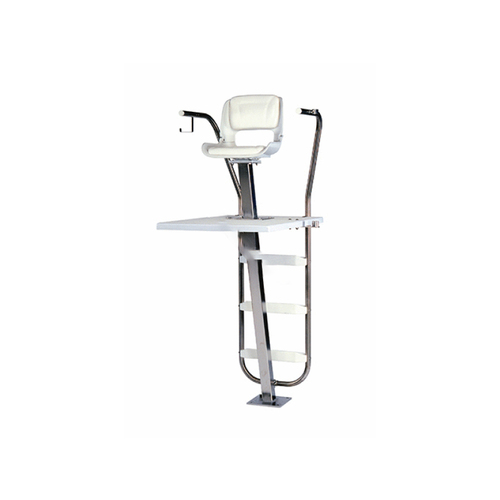 6' Sapphire Permanent Lifeguard Chair With 360 Swivel White