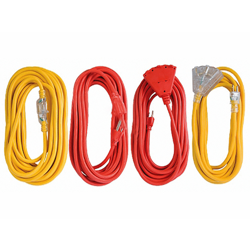 50' Orange 14/3 Sjtw Triple Tap Extension Cord