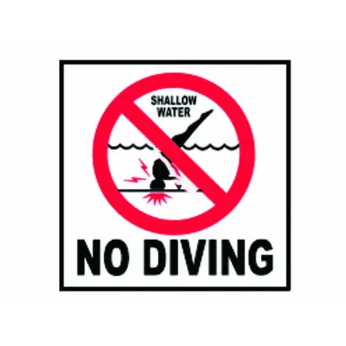 Non-skid No Diving Depth Marker