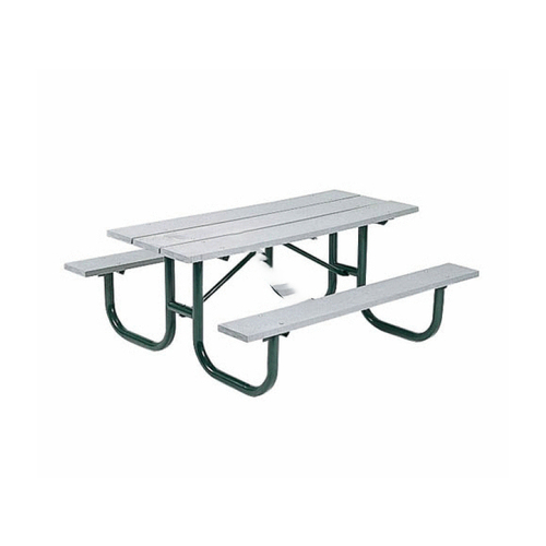 8' Galvanized Aluminum Picnic Table