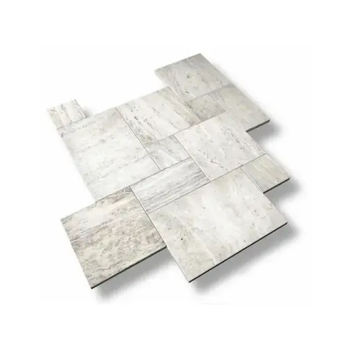 SEFA STONE SF20-152 French Pattern 1.25" River Silver Tumbled Paver