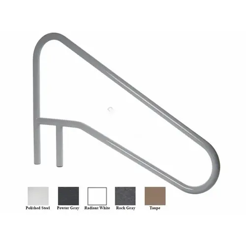 54" Rock Gry 4-bend Braced Dm Stair Rail