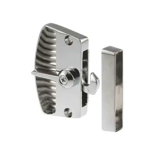 Chrome Sliding Screen Door Latch and Pull with 2-3/8" Screw Holes