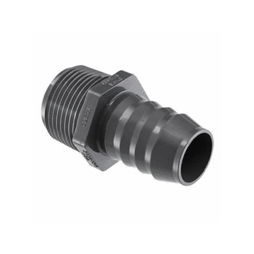 .5" Pvc Insert Male Adapter Mipt X Insert Gray