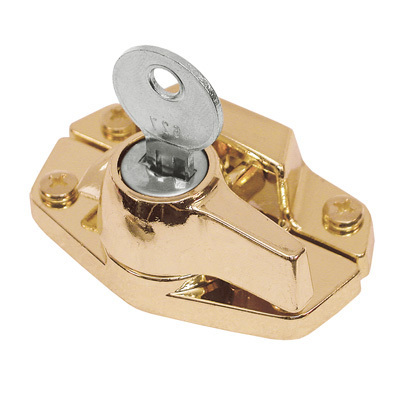 CRL F2534 Brass Keyed Window Sash Lock with 2" Screw Holes