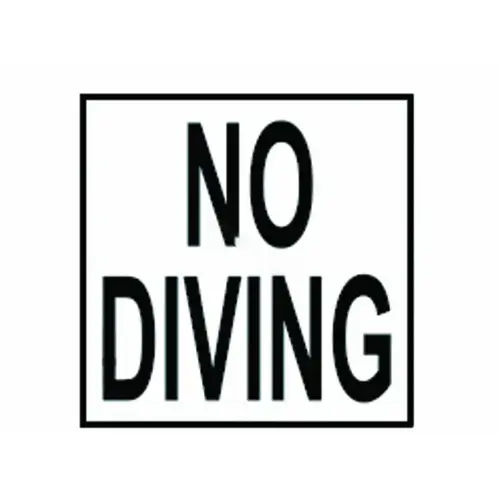 Non-skid No Diving Depth Marker