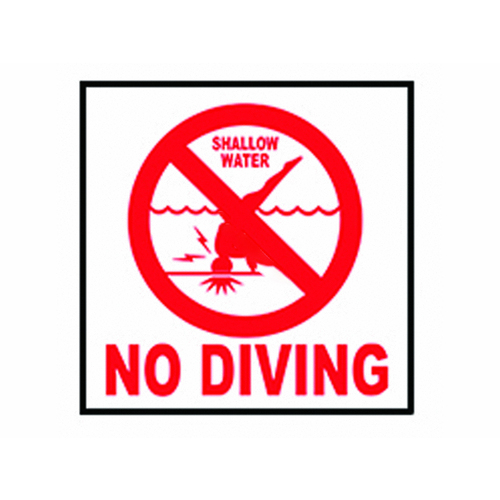 Non-skid Red No Diving Depth Marker