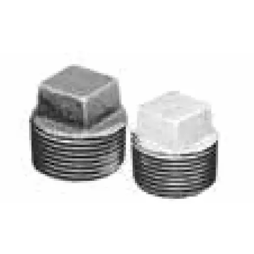 1" Galvanized Malleable Plug, Color: Galvanized, Size: 1"