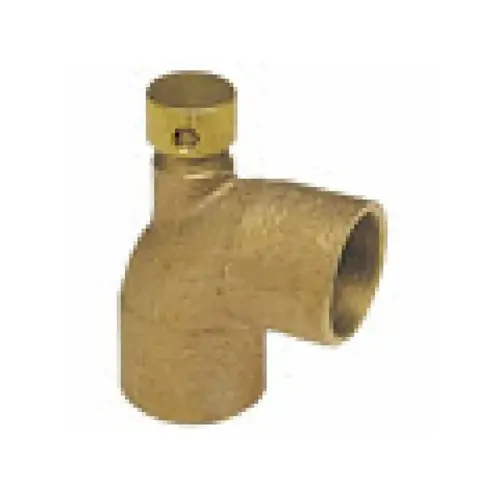Cast Copper Pipe 90 degree Vent Elbow: 1" Fitting, C x C, Pressure Fitting