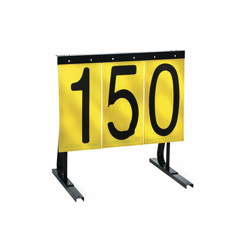 Yellow With Black Numbers 100 Yd Practice Range Sign