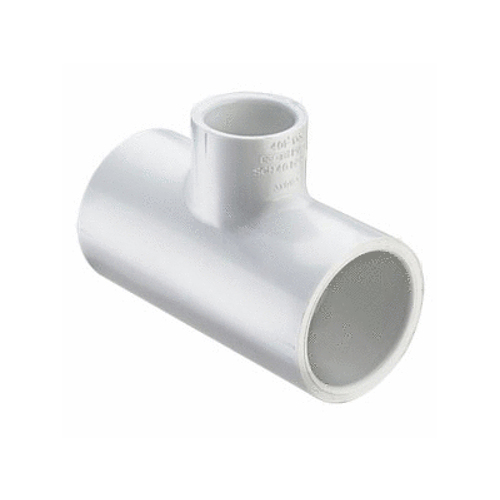 1"sx1"sx.5"s Sch40 Pvc Reducing Tee White