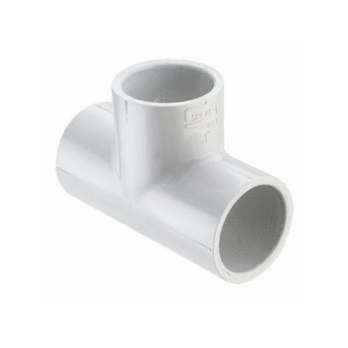 2.5" White Sch40 Pvc Tee Insert X Insert X Insert