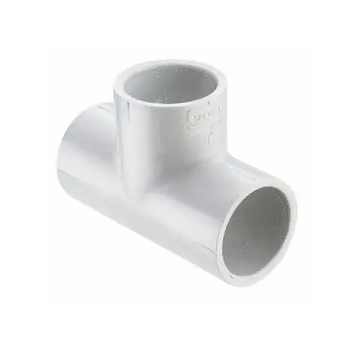 .75"s Sch40 Pvc Tee White