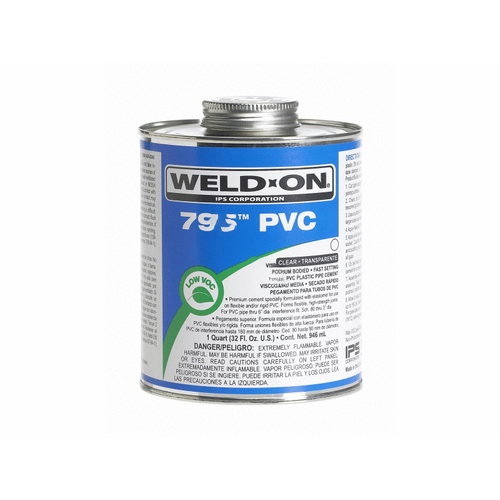 Weld On 10280 Qt 795 Clear Medium Body Flex Pvc Cement