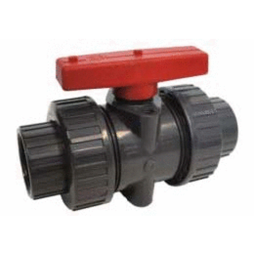 Sch80 Ball Valve 2.5" Pvc T-union Gray