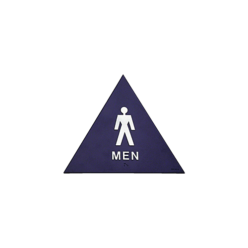 Men's Restroom Sign - 12" Triangle