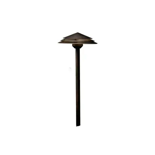 12v Aged Bronze Round Tiered Led Path Light 2700k