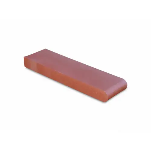 Pacific Clay Brick Products 076502000 3-5/8" X 1-1/4" X 12-1/2" Red Flashed Retrofit Bullnose Coping