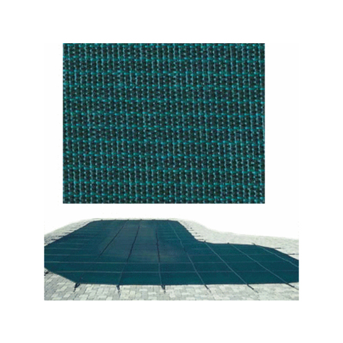 PoolTux CSGM12240 Grn Safety Cover 12x24 Rec Mesh 2'radius Corner Green