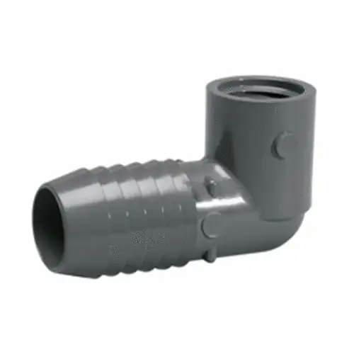 1.25" Insert X Fpt Combination 90 Degree Elbow Gray