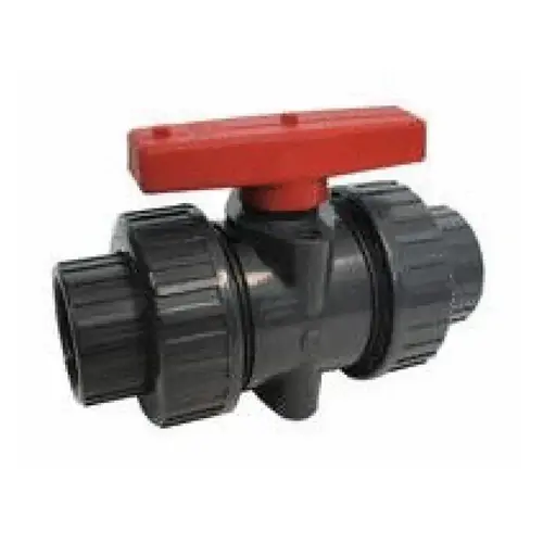 Sch80 Ball Valve 1" Pvc T-union Gray