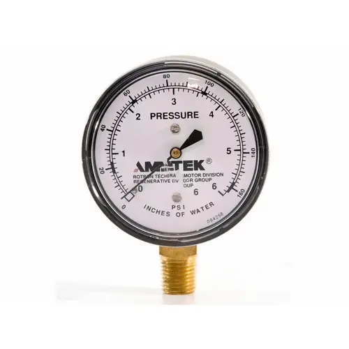 Positive Pressure Gauge, Color: Gray, Size: 2.50"