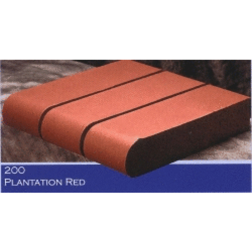 3 5/8" X 12 1/2" X 1 1/4" Plantation Red Safety Grip Brick Coping