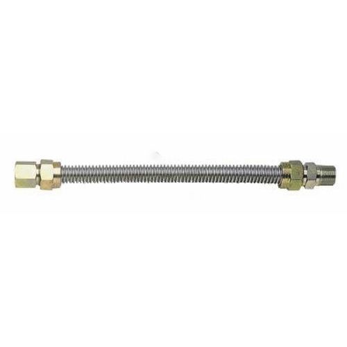 Johnstone Supply R87-417 Gas Flex Line .75mx.75"f X 24" Silver