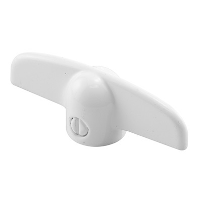 White T-Crank Window Handle With 11/32" Spline Size for Truth