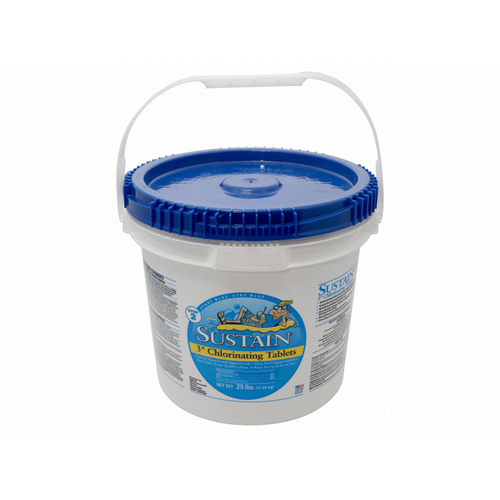 Sustain W8000040 25 Lb Pail 3" Chlorinating Tablets Various