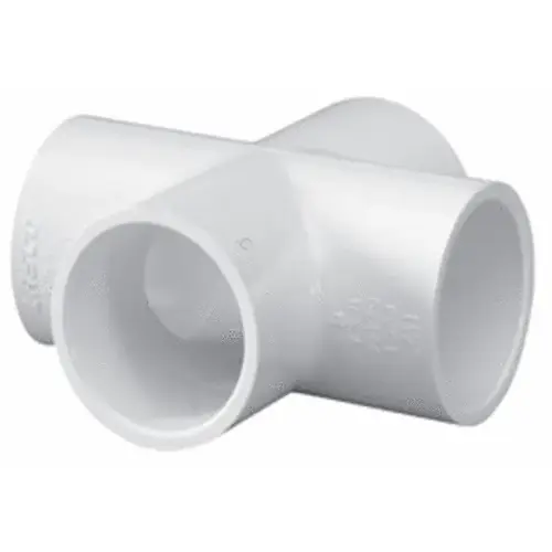 1.5" Slip Sch40 Pvc Cross White