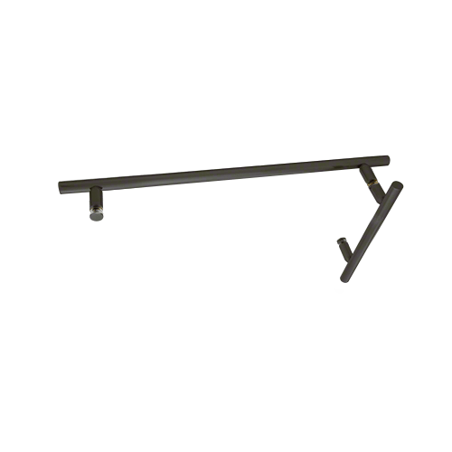 CRL LTB6X18MBL Matte Black 6" x 18" LTB Combo Ladder Style Pull and Towel Bar