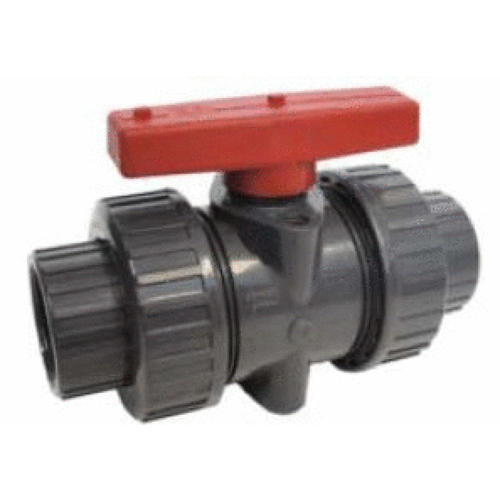 Sch80 Ball Valve 3" Pvc T-union Gray