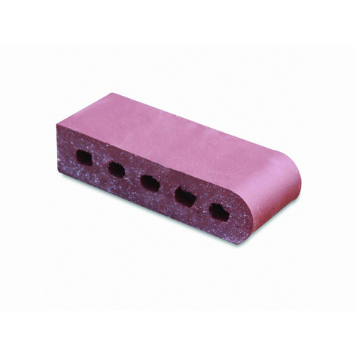 Pacific Clay Brick Products 074574000 9" Bkby Burgundy Cored Bullnose Coping