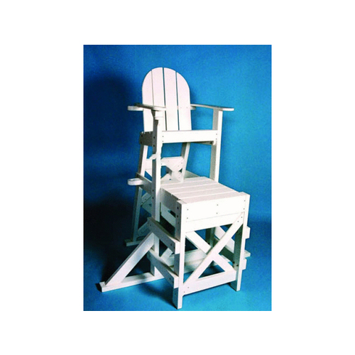 TAILWIND FURNITURE|DMO INC. TLG530W White 64"h Lifeguard Chair W/ Platform & Side Step