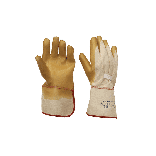 Gauntlet Cuff Smooth Natural Rubber Palm Gloves