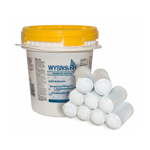 Wysiwash 20255 5.9 Lb Jacketed Calcium Hypochlorite Caplets 9 Per Pail